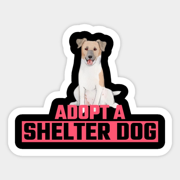 Dog Adoption Adopt a Shelter Dog Sticker by TrendingNowTshirts